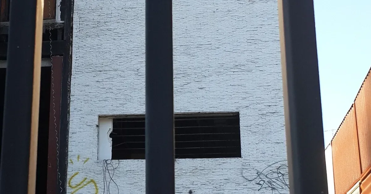 Old bingo hall sign on an abandoned building