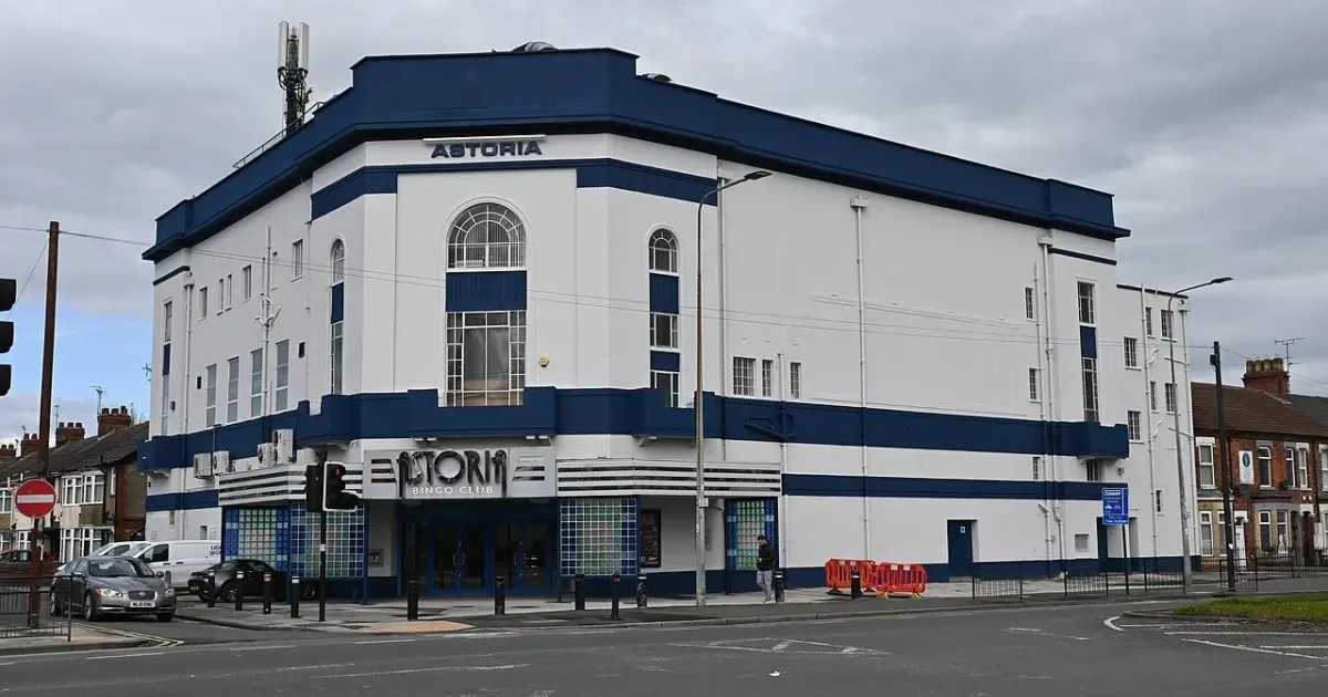 Astoria Bingo Club building exterior in Hull, England