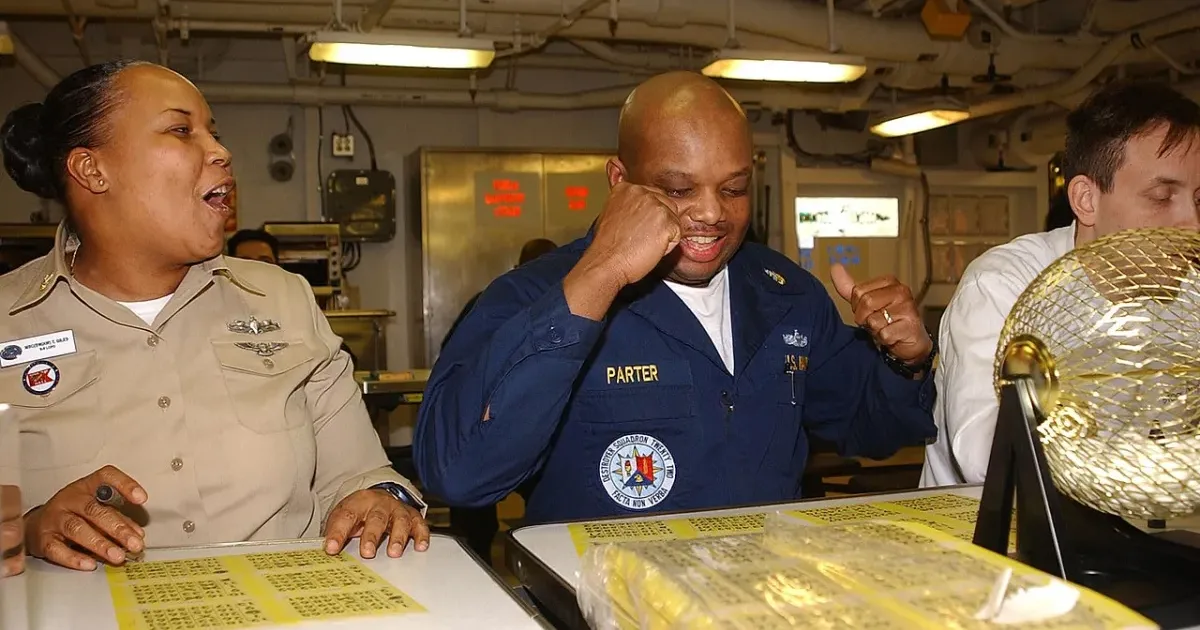 Bingo players celebrating a win at game night